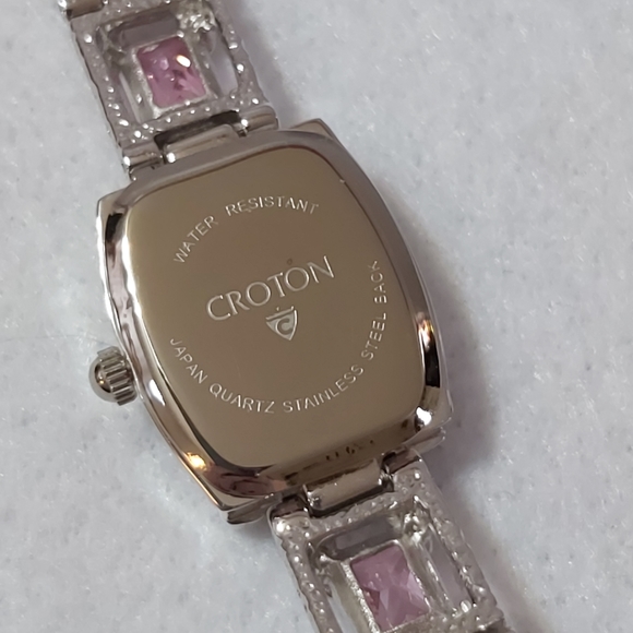 Croton Ladies Watch w/Pink Crystal Stones - Picture 9 of 12